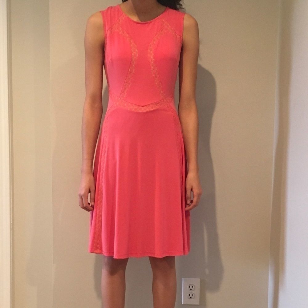 NWT Sleeveless Candalite Dress w/ Embroidery SZ S